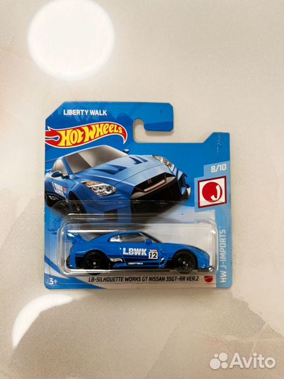 Hot wheels nissan gtr r35 liberty walk ver.2 синий