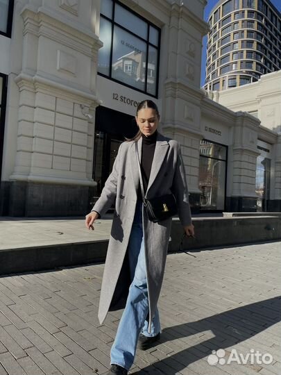Пальто женское серое весна-осень 42-44 deplace