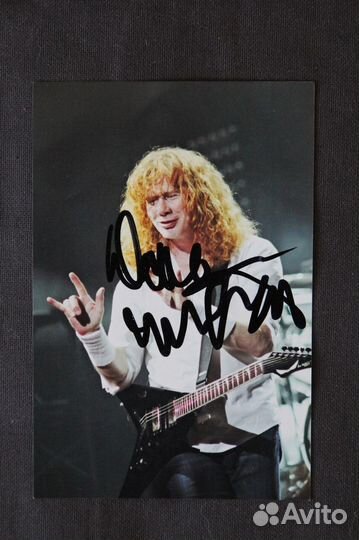 Автограф Dave Mustaine megadeth