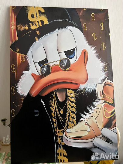 Картина на холсте Скрудж Макдак. Размеры 120х80