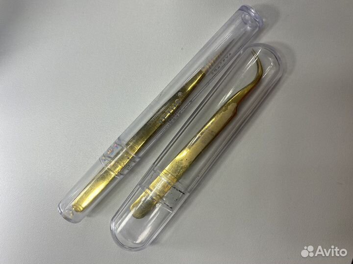 2 пинцета для наращивания ресниц