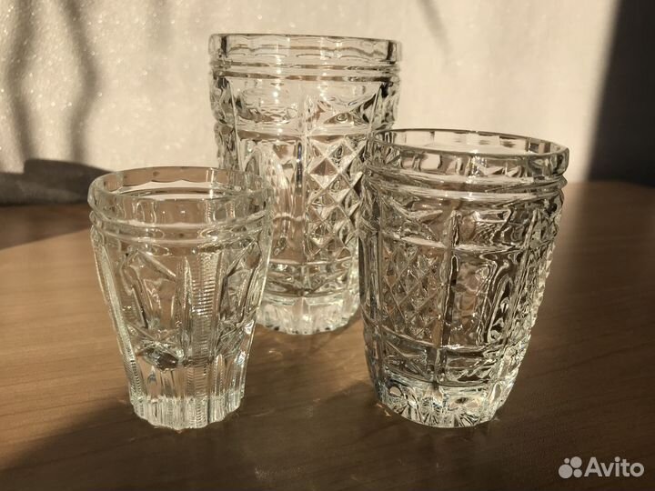 Набор стопок 5 штук. Хрусталь. Посуда СССР