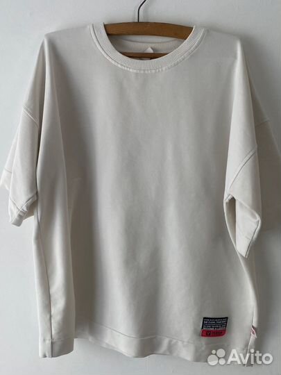 Футболка белая новая унисекс М