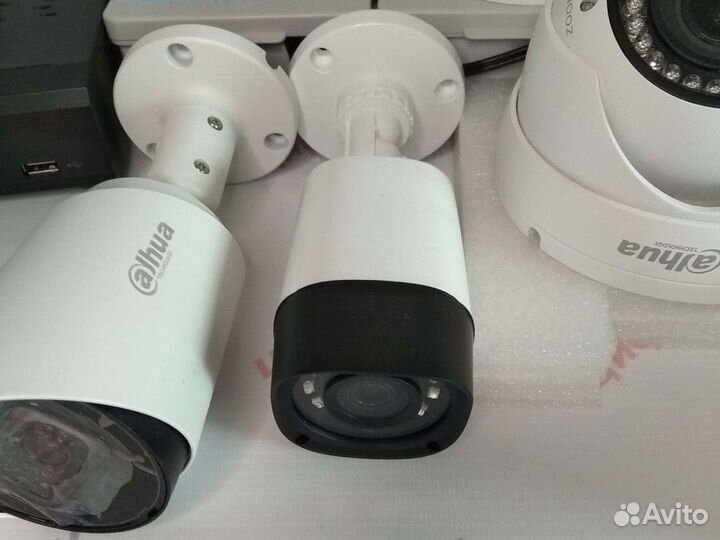 Видеонаблюдение 10 камер Dahua с микрофоном