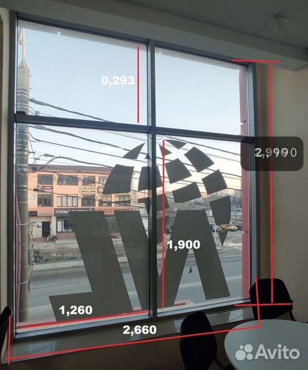 Витраж, окно теплый алюминиевый профиль