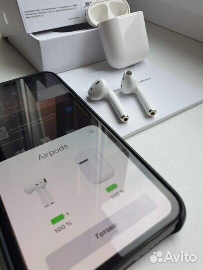 AirPods 2 /гарантия + чехол