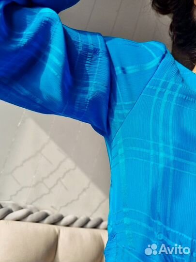 Платье шорты на весну василькового цвета