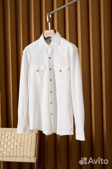 Хлопковая рубашка Brunello Cucinelli