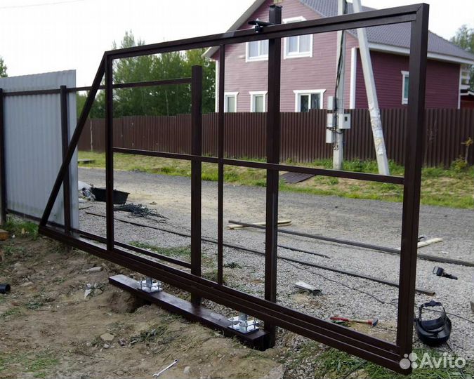 Откатные ворота под ключ