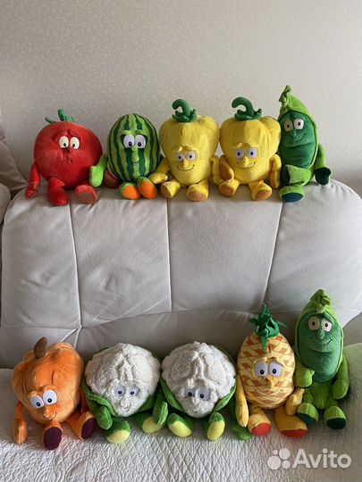 Игрушки Билла мягкие (овощи/фрукты)