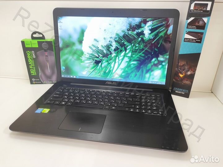 Игровой ноутбук asus, 4 ядра, SSD, 17 дюймов