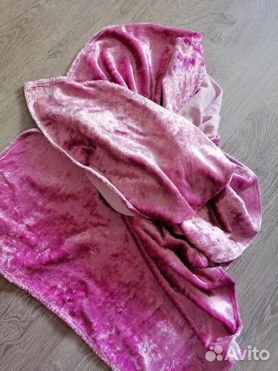 Плюш занавеска розовый СССР