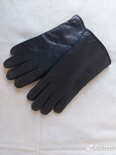 Мужские кожаные перчатки зимние