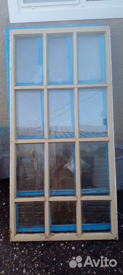 Рамы оконные,застекленные,б/у,2 шт,размер 2мх120