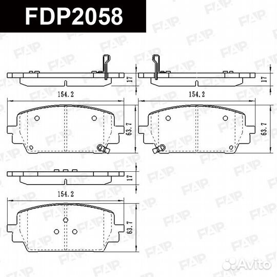 Колодки тормозные FDP2058 FAP Россия