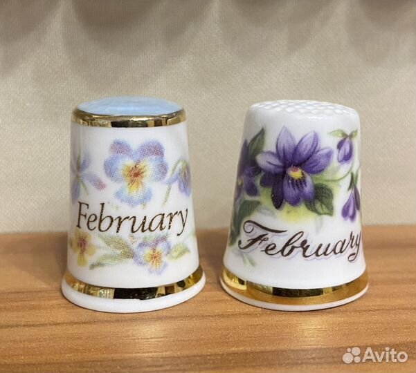 Наперстки коллекционные Февраль (цена за 2)