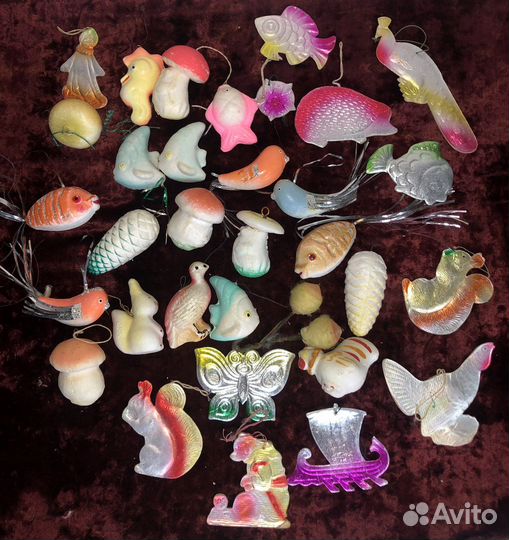 Ёлочные игрушки Картонаж,Пенопласт СССР