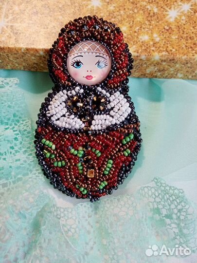 Матрешка, магнит в подарочной коробочке