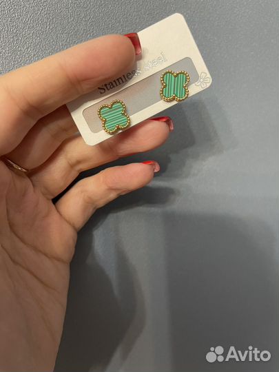 Серьги в стиле Van Cleef