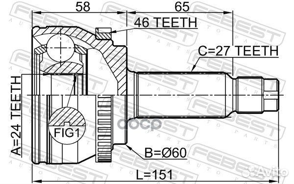 ШРУС внешний перед прав/лев hyundai I30 12