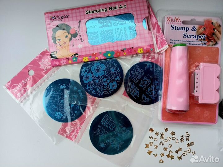 Набор для стэмпинга дизайна + лаки для ногтей