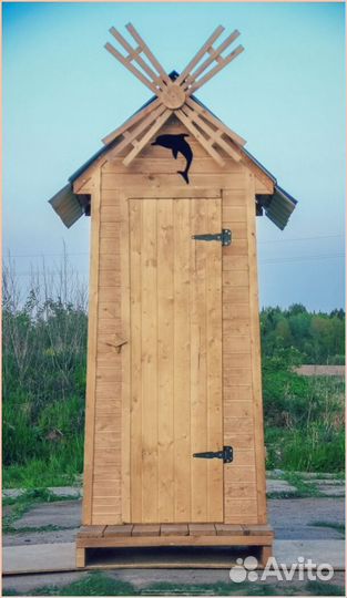 Дачный туалет деревянный прямоугольник пно 308