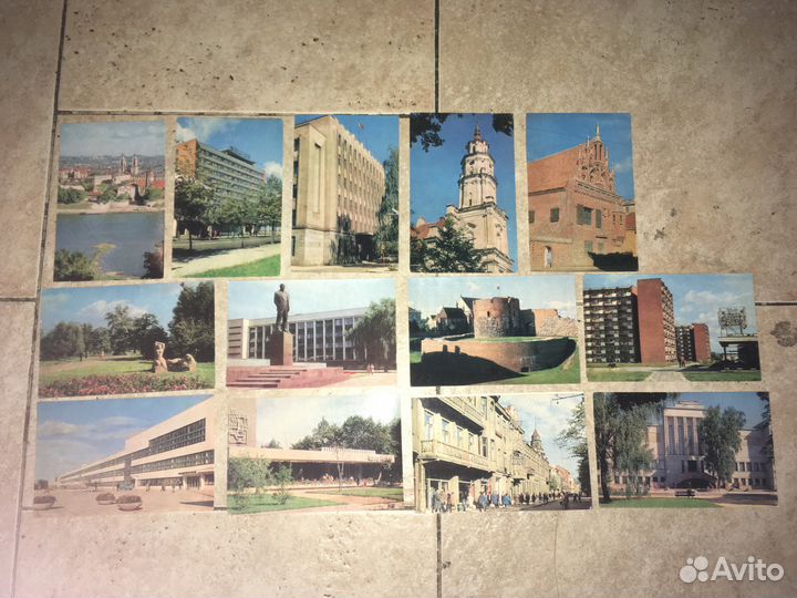 Комплект открыток Каунас 13 штук 1972 год