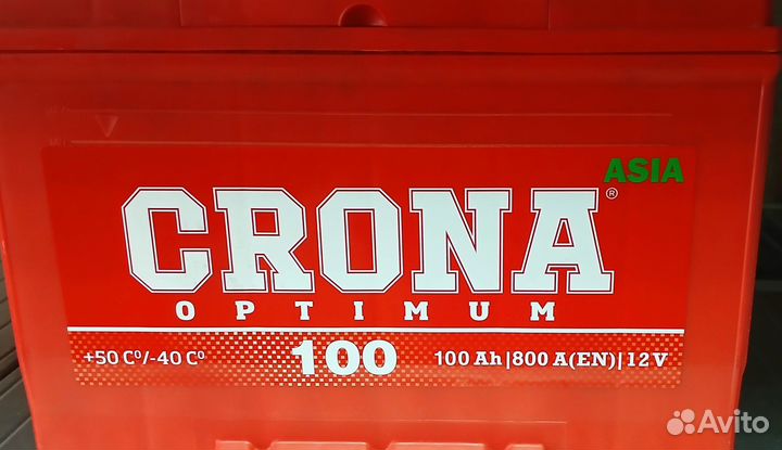 Аккумулятор Crona 100А.Ч. 800А