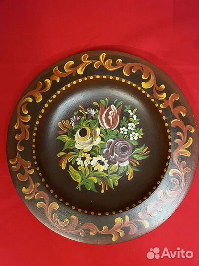Блюдо деревянное. Винтаж. Германия