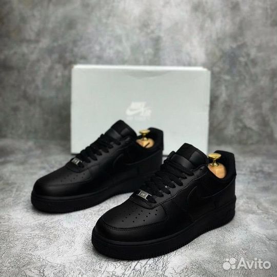 Кроссовки Nike air force 1 luxe black (люкс 40-45)