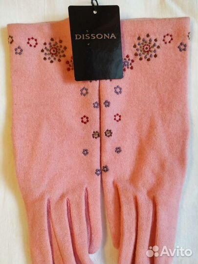 Перчатки розовые