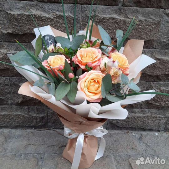 Цветы розы букет