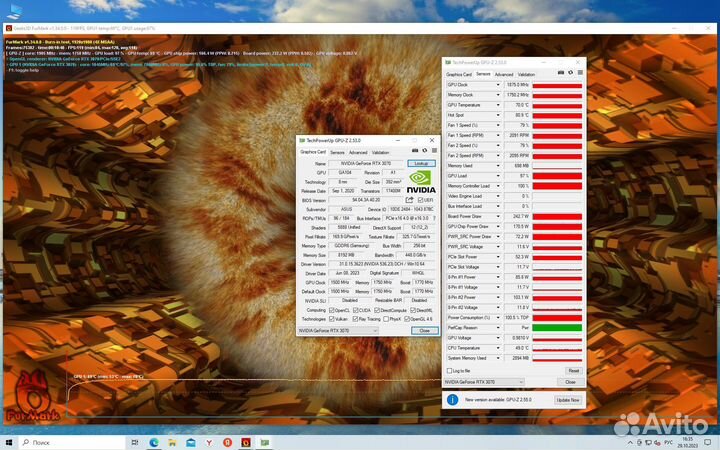 Видеокарта Asus Dual RTX3070 OC