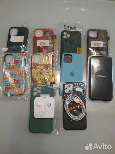 Наушники 8 pin, кабель и чехлы на 11pro