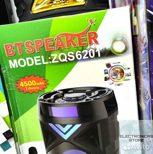 Умная Колонка ZQS-6201 Черная v.9