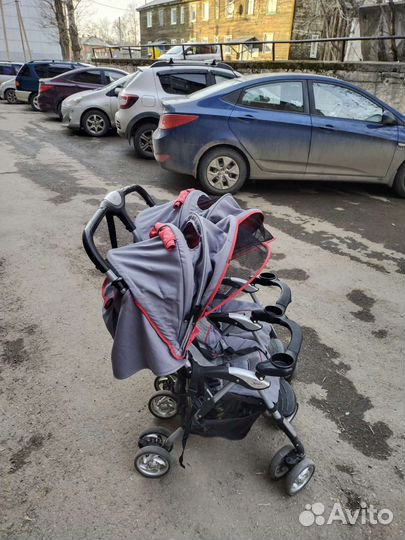 Прогулочная коляска для двойни бу