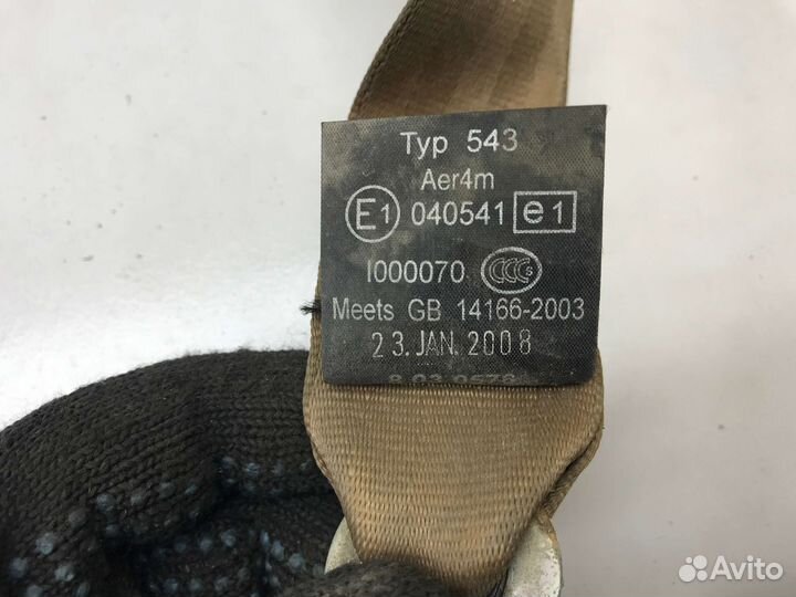 Ремень безопасности задний левый Audi A6 (C6) 08 г