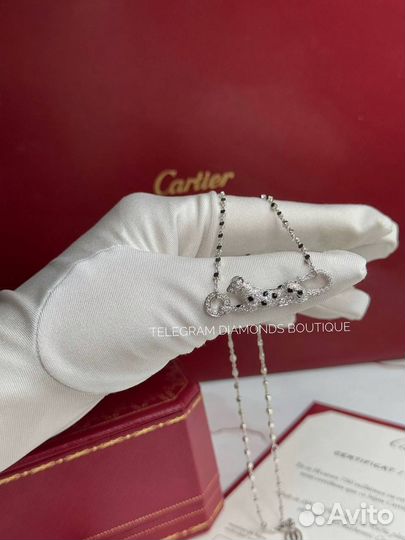 Колье Cartier Panthere белое золото 750