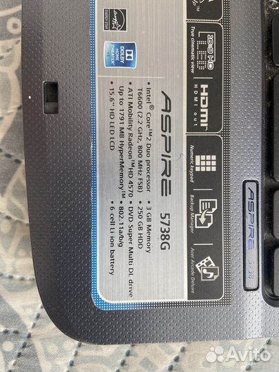 Acer aspire 5738g