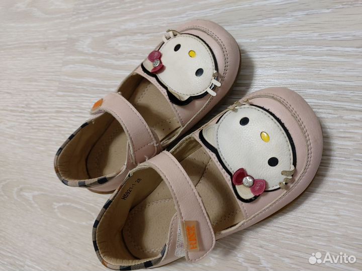 Туфли кожаные hello kitty 28 размер