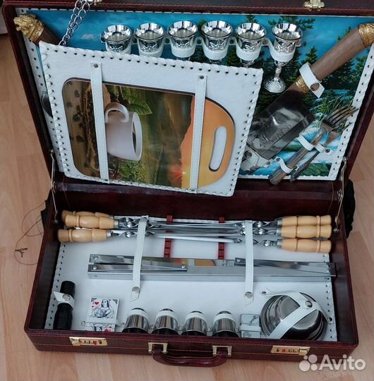 Набор для шашлыка. Подарочный. 47 предметов