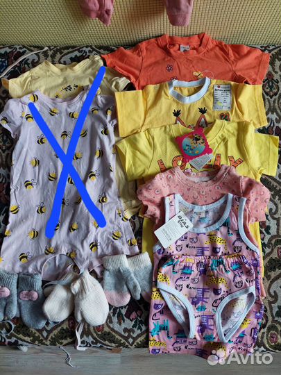 Вещи пакетом для девочки 74-86