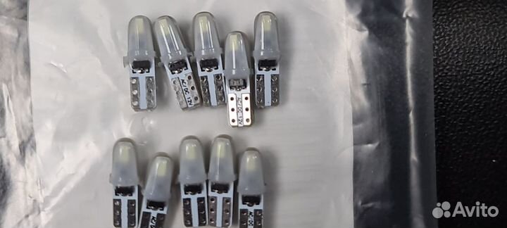 Лампы LED T5 W3W W1.2W (светло-голубой)