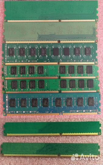 По 4гига DDR3 планки рабочие, проверены Мемтестом