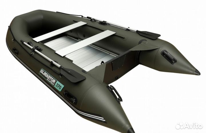 Надувная лодка gladiator B370AL зеленая