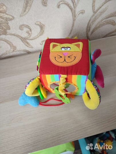 Развивающая игрушка-куб, мягкая