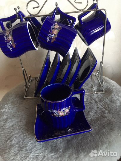 Кофейный сервиз кобальт