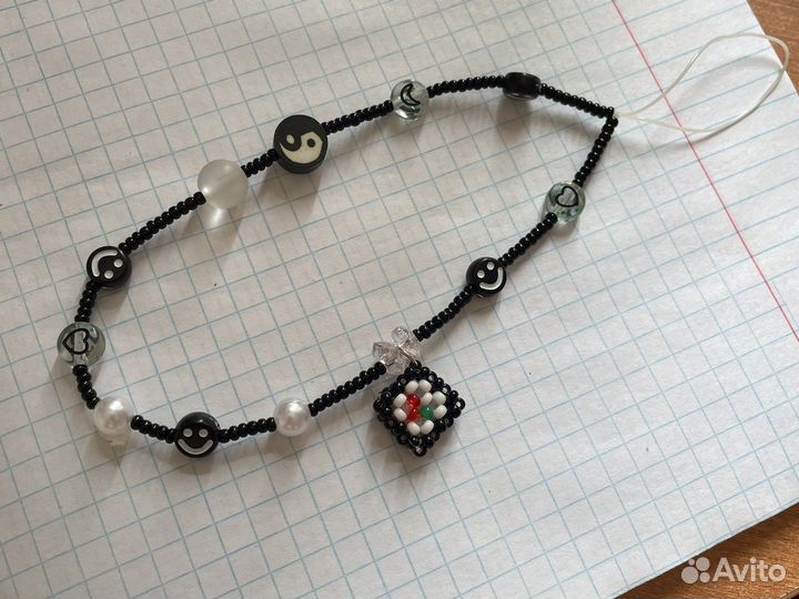 Цепь на чехол телефона из бисера