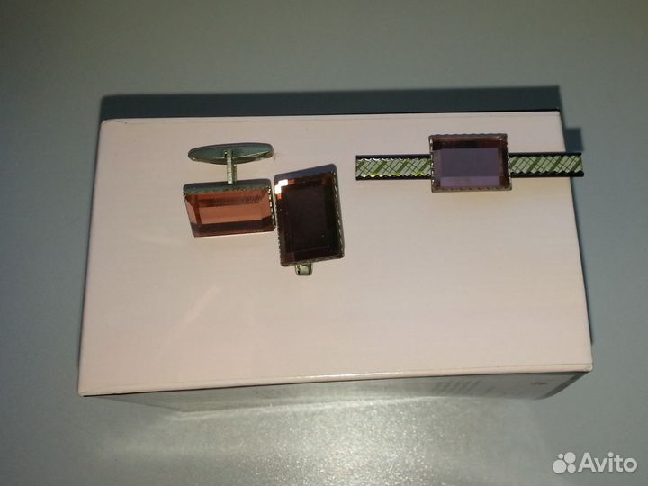 Комплект запонки и зажим для галстука СССР