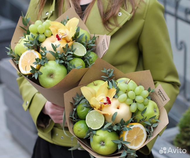 Фрукты в букете. Доставка Цветов